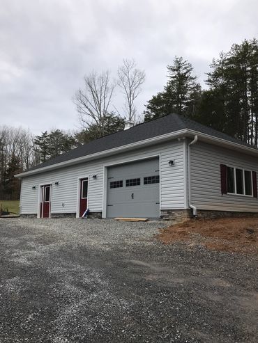 New garage constructed on same site