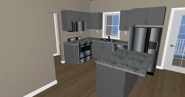 3D kitchen view