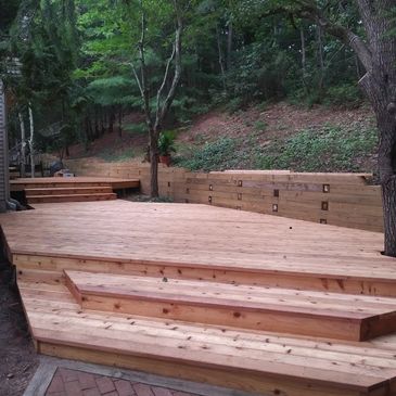 Cedar platform deck builder