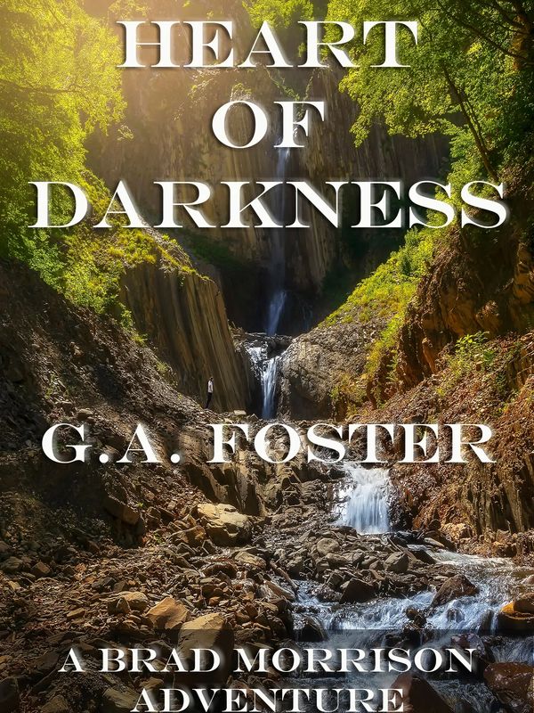 Book cover featuring a waterfall and rocky landscape.