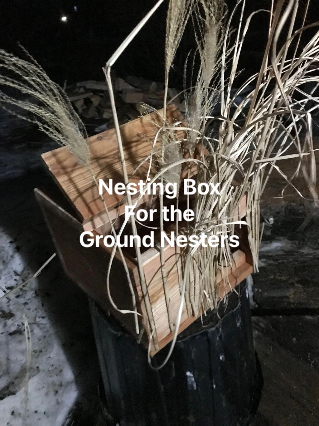 A camouflage ground nesting box for my waterfowl 