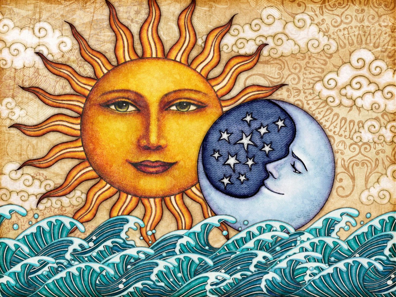 Карта солнца и луны. Дэн Моррис картины солнце и Луна. Акшая Тритья солнце и Луна. Акшая Тритья символ солнце и Луна. Солнце и Луна арт.