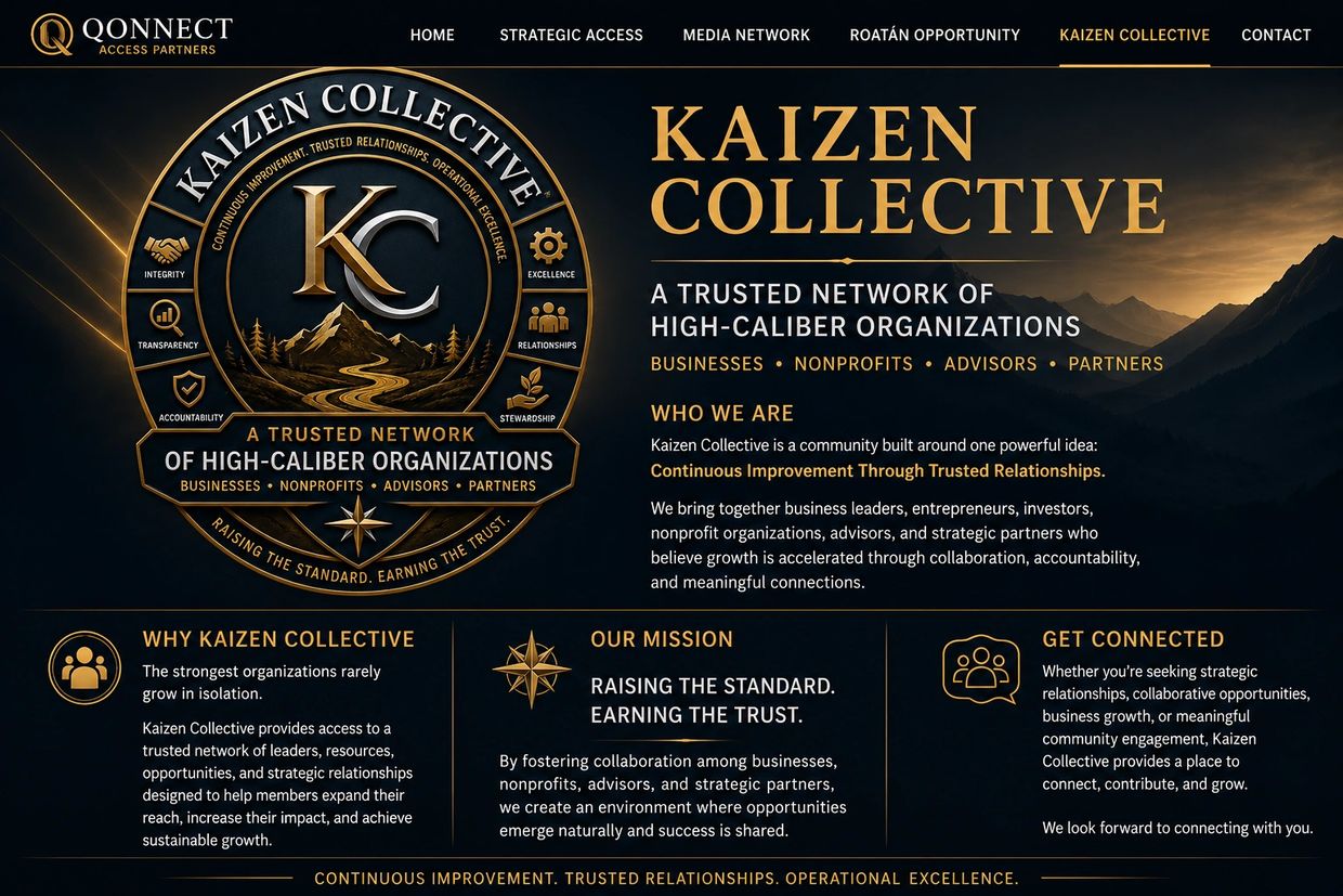 Kaizen Collective: A trusted network fostering collaboration and growth among high-caliber organizations.