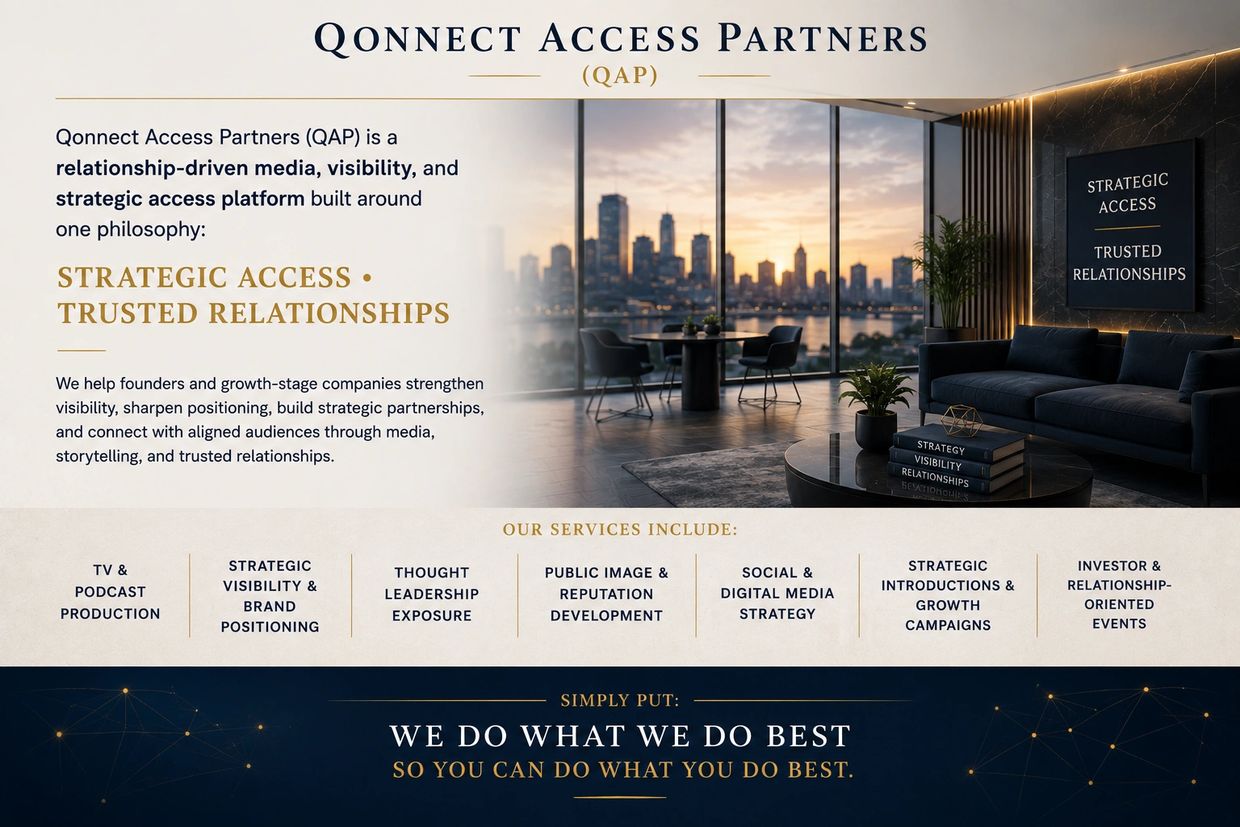 Qonnect Access Partners offers strategic media and relationship services to boost visibility and growth.