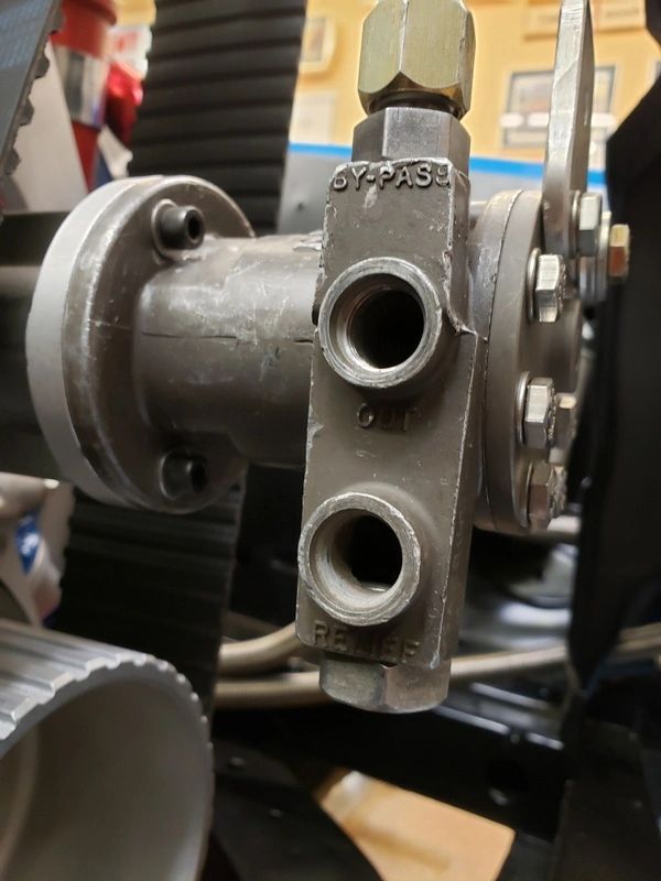 The Hilborn pump showing outlet ports