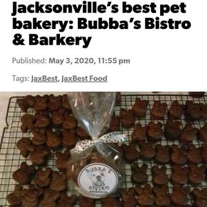 Voted Jacksonville's best pet bakery.