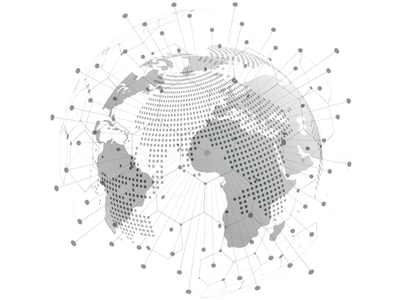 Globe icon representing scrapchase global supplier buyer network for pricing, payments and logistics