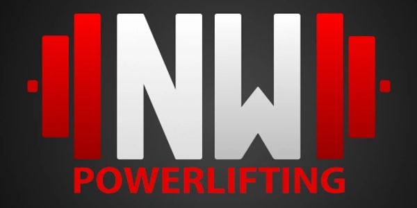Logo for NW Powerlifting with barbell design.