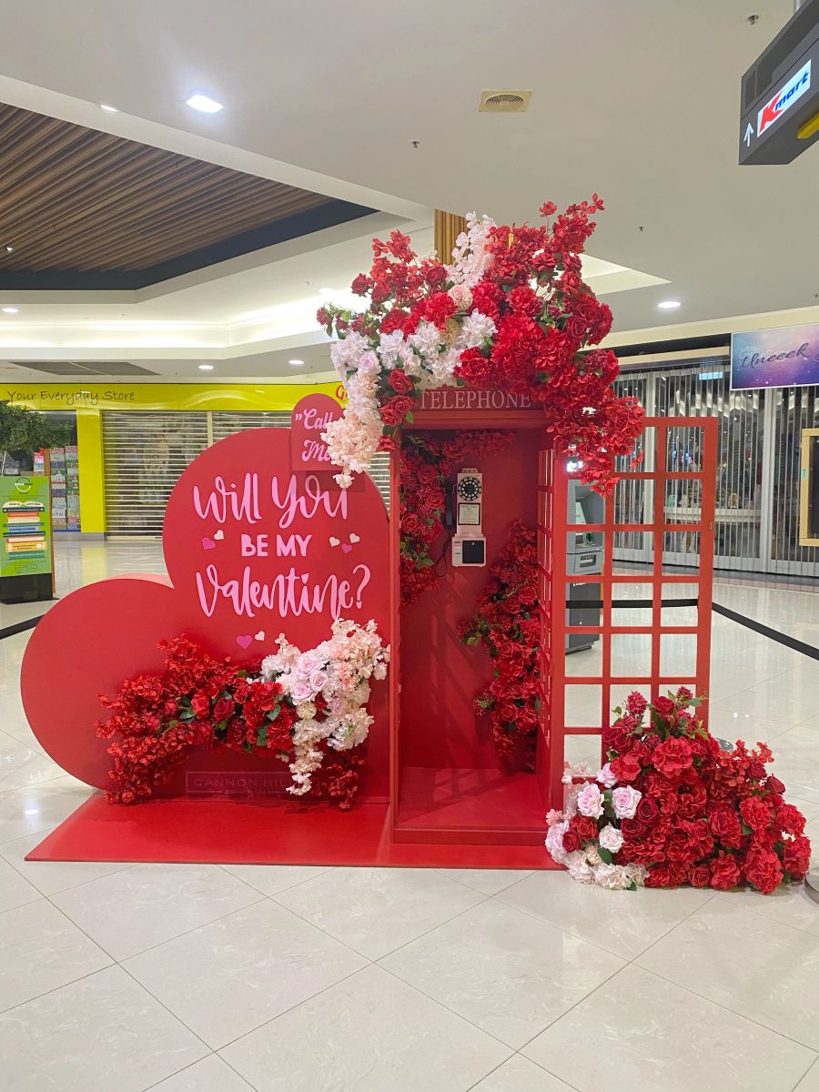 Valentine's Day themed display