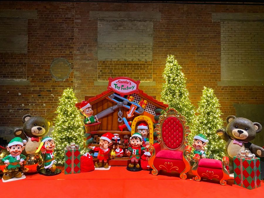 Christmas gingerbread house seasonal display