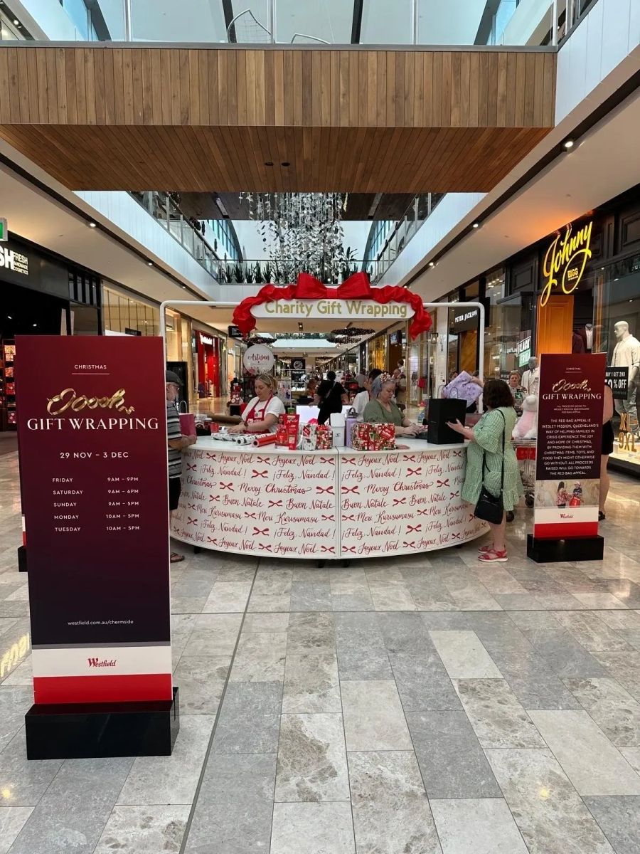 Gift wrapping station activation