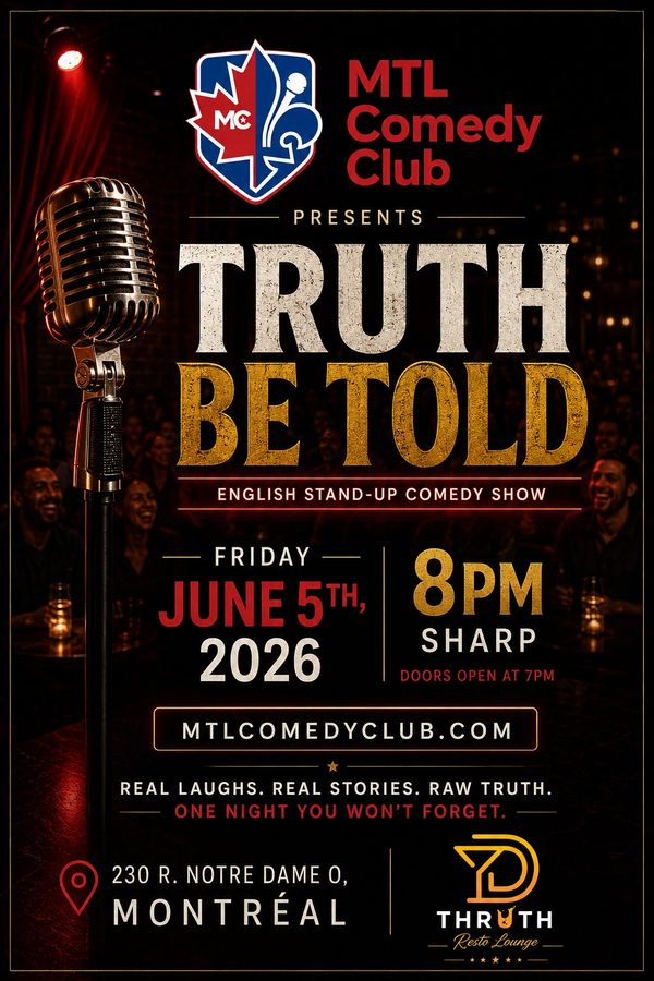 STAND-UP COMEDY SHOW IN THE HEART OF MONTREAL'S OLD PORT.