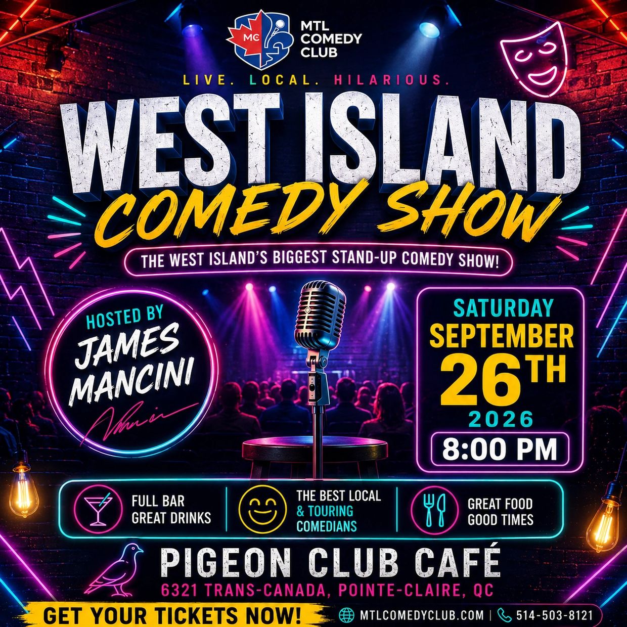 West Island Comedy Show in the heat of Montreal's West Island.
