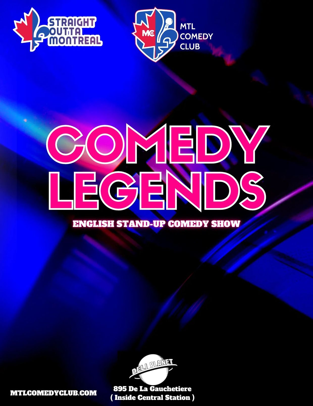 English Comedy Show On Friday Nights At The Train Station Located In Downtown Montreal.