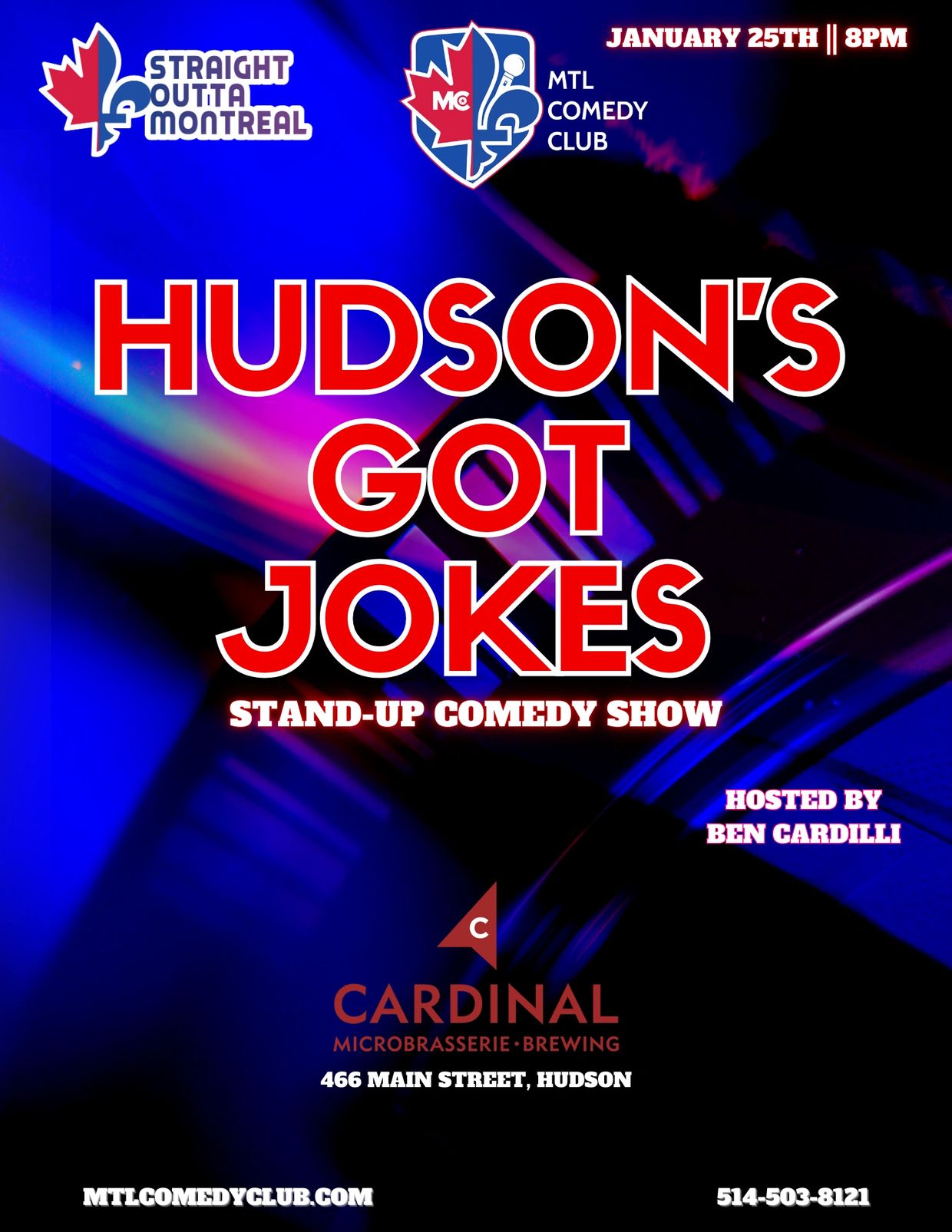 Hudson’s Got Jokes, the best live comedy show in Hudson! This unmissable comedy event in Hudson