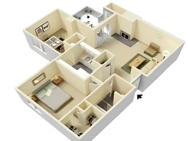 Large One Bedroom Layout