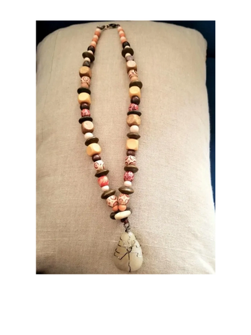 King's Beaded Fossil Necklace 

Make a statement like the King that you are! One-of-a-kind guarantee