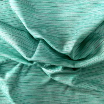 ELASTIC & PRINTING, 
Mint green base with stripes in multiple colors.