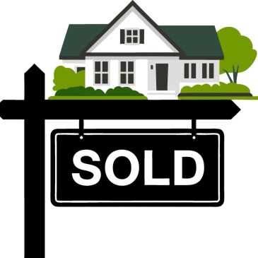 Illustration of a house with a sold sign in front.