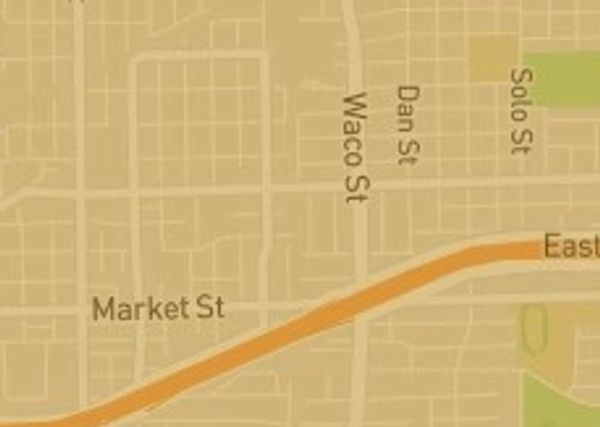Map segment showing Market St, Waco St, Dan St, and Solo St.