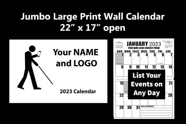 Large Print Calendar - Low Vision Calendar - EZ2See Products