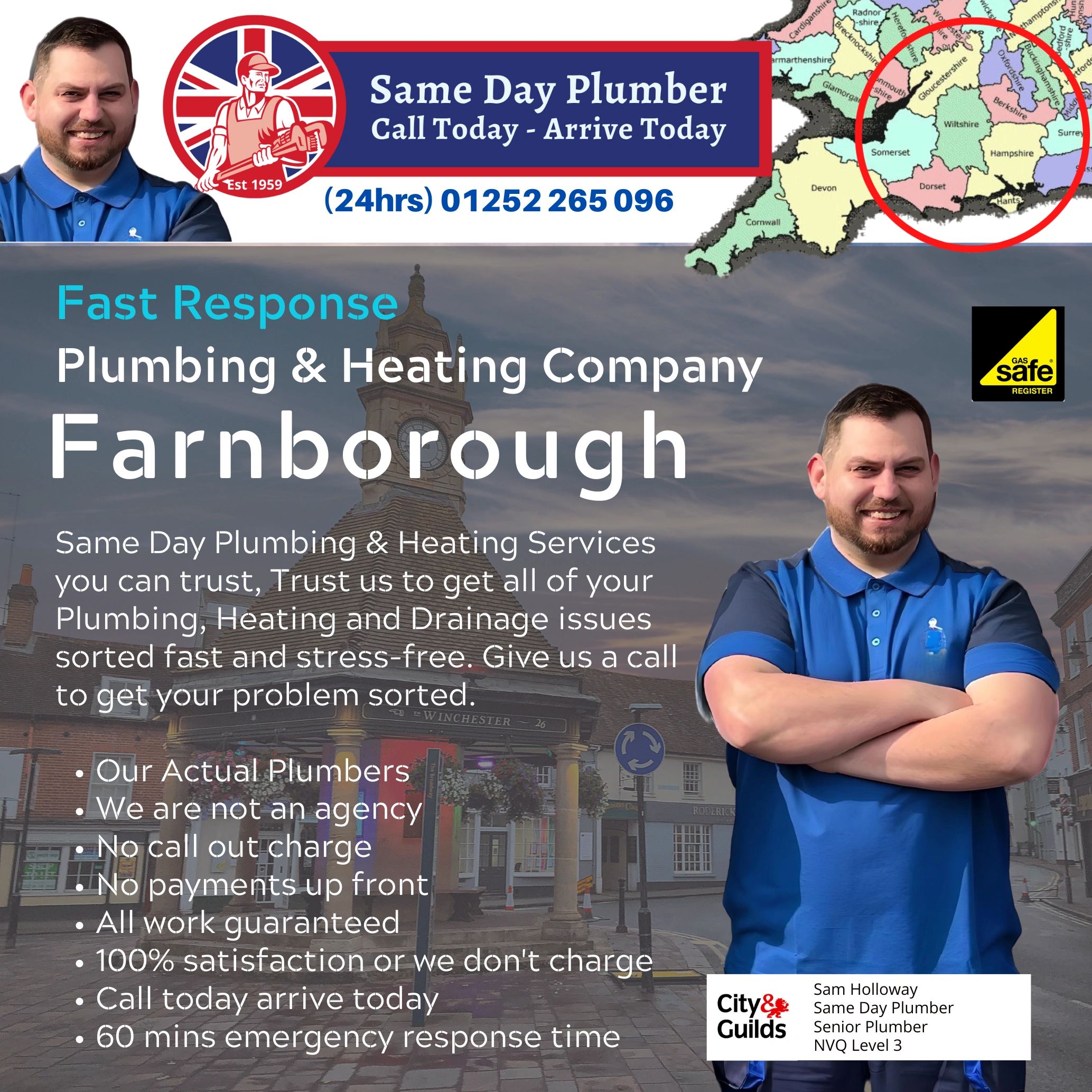 Same day plumber in Farnborough