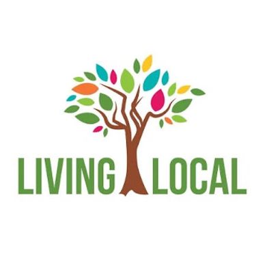 Colorful tree logo with 'Living Local' text.