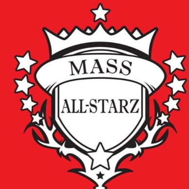 Logo with 'MASS ALL-STARZ' on a red background.