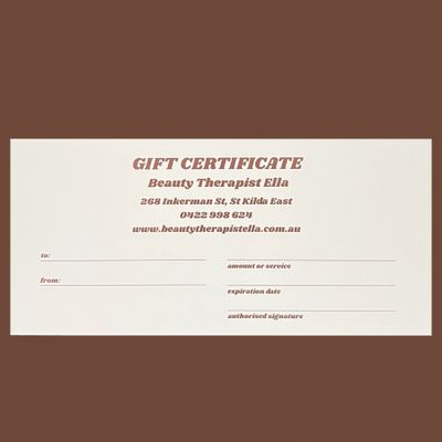 Beauty salon skin salon gift card