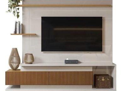 Home TV cabinets and TV units with a contemporary entertainment center, including a TV and shelves.