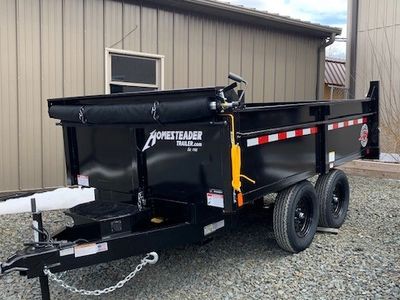 6x10' Homesteader Deck Over Dump Trailer with cover