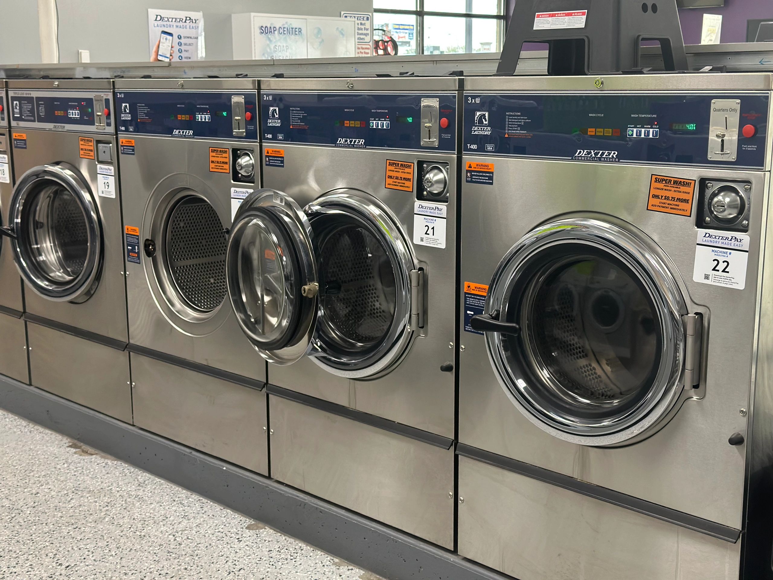Laundry machines at East 10 Laundry