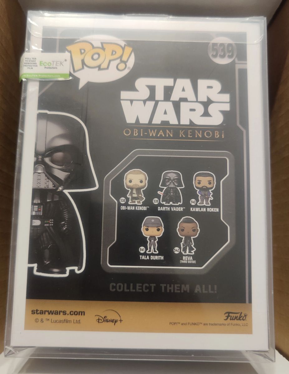 Tom O'Connell Signed Star Wars Darth Vader Funko Pop with Quote Inscription