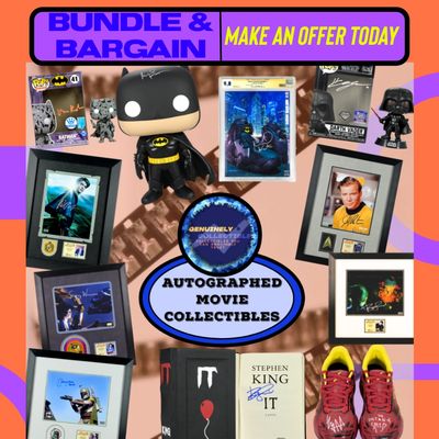 certified authentic collectibles, funko props, autographed movie memorabilia. prop replicas, comics