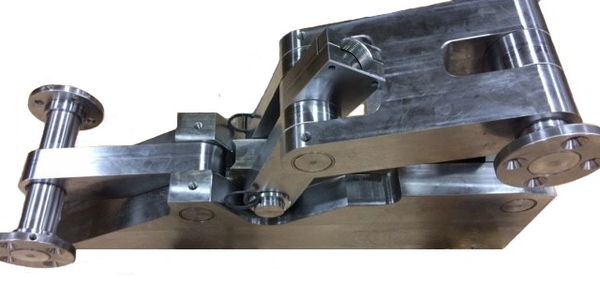This is a photo of replacement linkage for a  T100 Techno Rotary Draw Tube Bender. 