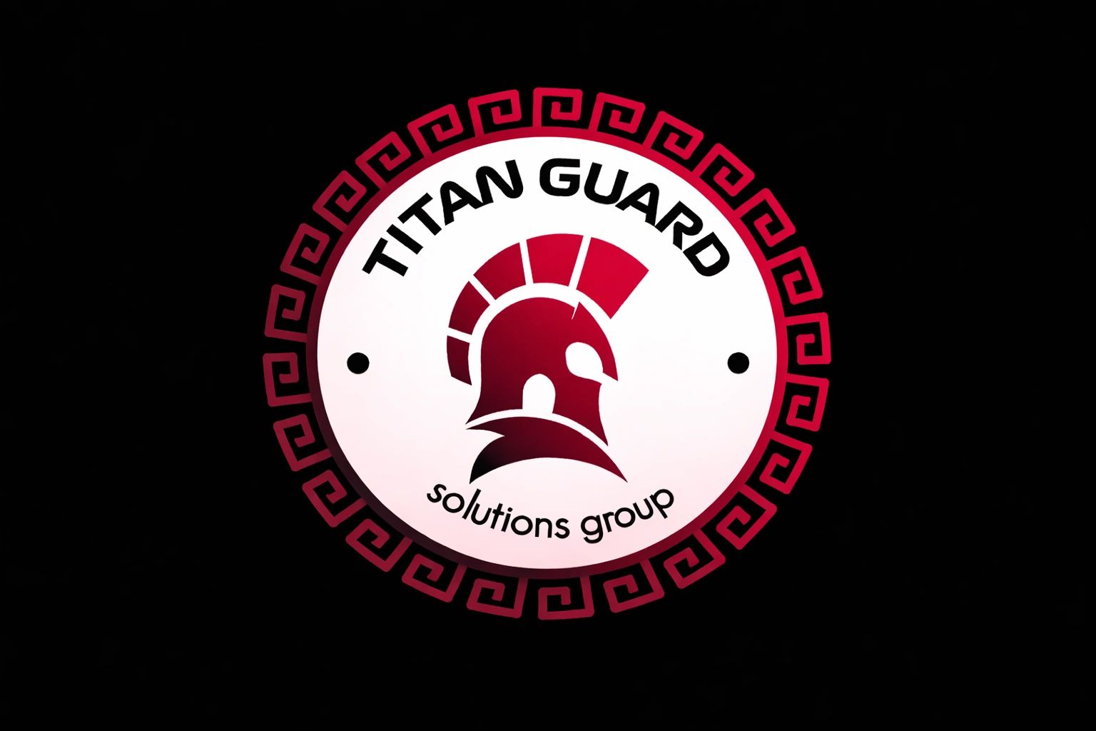 Logo of Titan Guard Solutions Group with Spartan helmet.