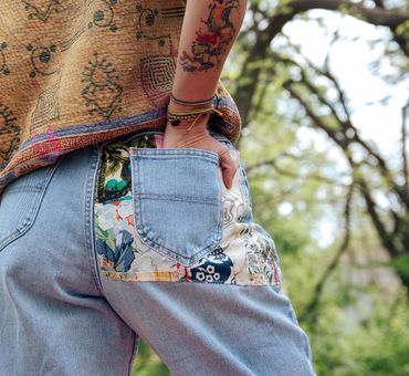 Denim repair, patchwork 