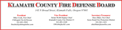 Klamath County Fire Defense Board
Page Under Construction