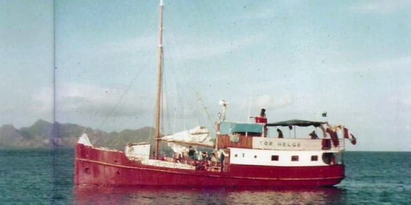 Captain George sailed this Norwegian fjord ferry from the Arctic Circle to the Grenadine Islands .