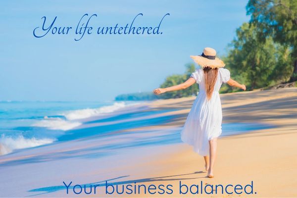 Person walking along the beach — symbolizing peace and clarity for South Florida businesses.