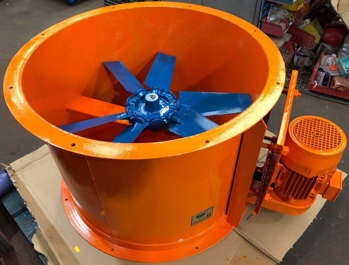 Spray Booth Extractor Fan Belt Driven Axial Extraction Fan 3Phase 4kW (5.5HP) 4Pole 710mm