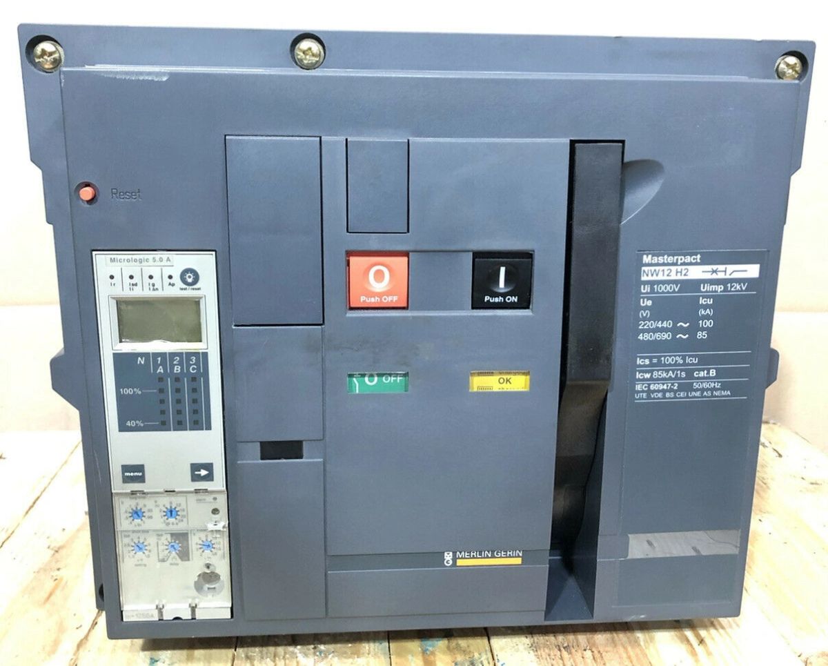 NW12 H2 Merlin Gerin Masterpact 1250Amp Triple Pole Air Circuit Breaker ...