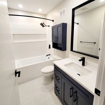 Sleek new bathroom