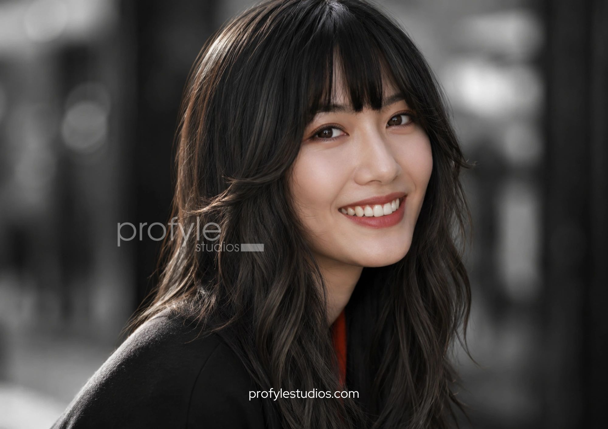 Model with healthy hair after doing hair treatment at Profyle Studios Hair Salon in Singapore.