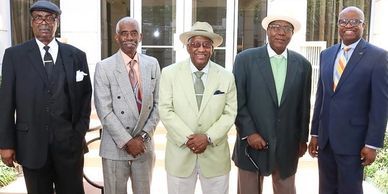 A few of Psi Chapter's Men of Iota pose for a photo