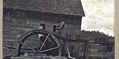 The old gristmill on the Baker/McGuire Farmstead. You can find millstones around the property!