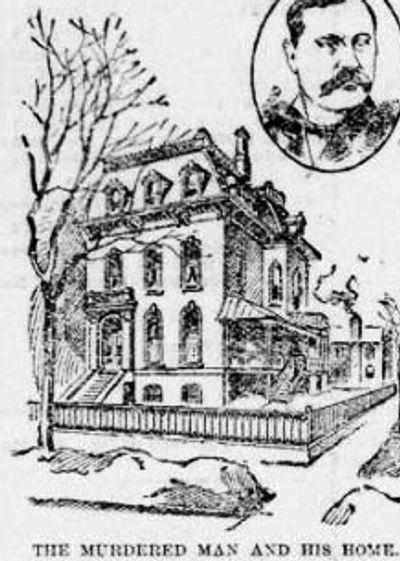 Snell murder scene illustration, 1888