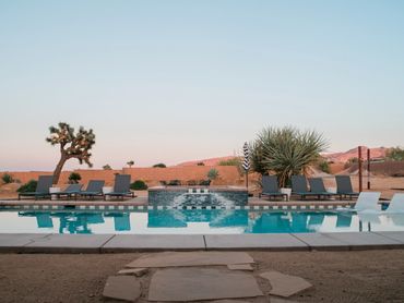 Outdoor pool in the desert