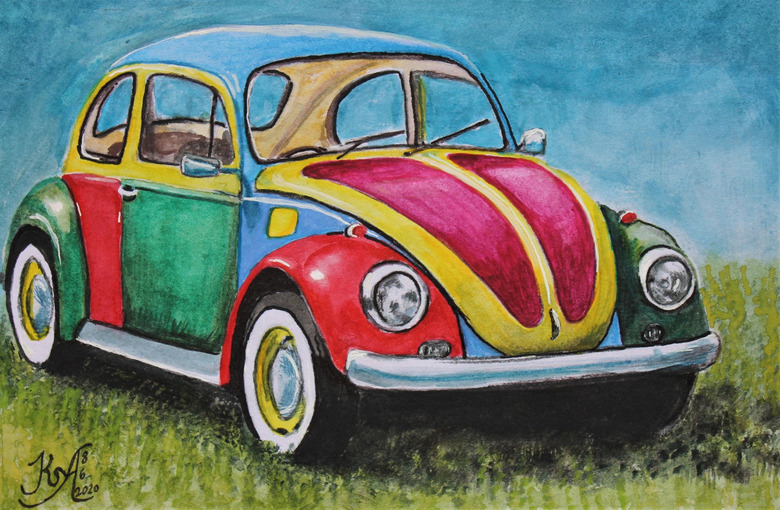 Watercolours of your favourite vehicles from 75 euros