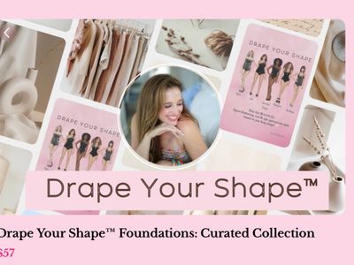 Promotional collage for Drape Your Shape™ foundations collection.